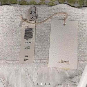 aritzia wilfred white azalea dress